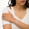 Thumbnail Image 2 of 5 CT. T.W. Composite Cushion Diamond Tennis Bracelet in 10K White Gold - 7.25"