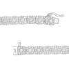 Thumbnail Image 2 of 5 CT. T.W. Composite Cushion Diamond Tennis Bracelet in 10K White Gold - 7.25"