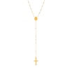 Thumbnail Image 1 of Made in Italy Beaded Rosary Necklace in 14K Tri-Tone Gold - 18"