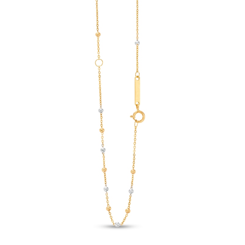 Main Image 3 of Made in Italy Beaded Rosary Necklace in 14K Tri-Tone Gold - 18"