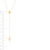 Thumbnail Image 4 of Made in Italy Beaded Rosary Necklace in 14K Tri-Tone Gold - 18"