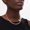 Thumbnail Image 2 of Made in Italy Diamond-Cut Station Lariat "Y" Wheat Chain Necklace in 14K Gold - 17"
