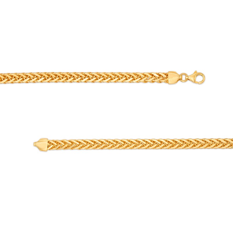 Main Image 3 of Made in Italy Diamond-Cut Station Lariat "Y" Wheat Chain Necklace in 14K Gold - 17"