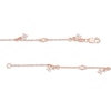 Thumbnail Image 3 of 1/3 CT. T.W. Diamond Square Dangle Station Anklet in 10K Rose Gold - 10"