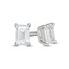 Thumbnail Image 1 of 1/4 CT. T.W. Emerald-Cut Diamond Solitaire Stud Earrings in 10K White Gold (I/I2)
