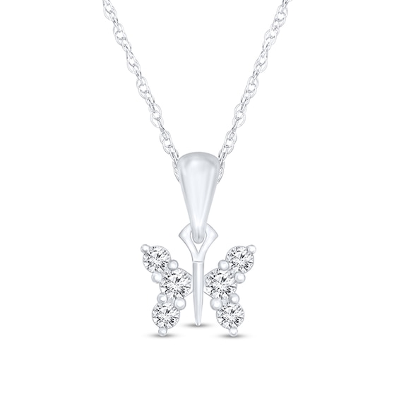 1/10 CT. T.w. Diamond Butterfly Pendant in Sterling Silver