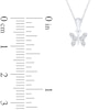 Thumbnail Image 3 of 1/10 CT. T.W. Diamond Butterfly Pendant in Sterling Silver