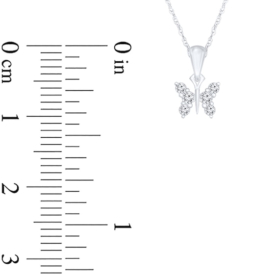 1/10 CT. T.w. Diamond Butterfly Pendant in Sterling Silver
