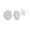 1-1/2 CT. T.W. Composite Diamond Double Oval Frame Stud Earrings in 10K White Gold