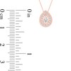 Thumbnail Image 2 of 1/5 CT. T.W. Pear-Shaped Diamond Teardrop Frame Vintage-Style Pendant in 10K Rose Gold