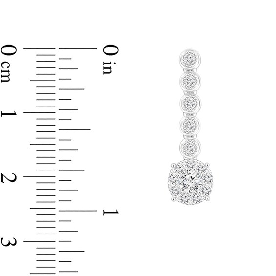 3/8 CT. T.W. Diamond Dangle Drop Earrings in 14K White Gold 3/8 CT. T.W. Diamond Dangle Drop Earrings in 14K White Gold