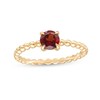 Thumbnail Image 0 of 5.0mm Garnet Bead Shank Ring in 10K Gold