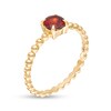 Thumbnail Image 2 of 5.0mm Garnet Bead Shank Ring in 10K Gold