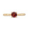 Thumbnail Image 3 of 5.0mm Garnet Bead Shank Ring in 10K Gold