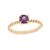 Thumbnail Image 0 of 5.0mm Amethyst Bead Shank Ring in 10K Gold - Size 7