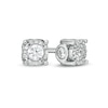 Thumbnail Image 1 of 1/2 CT. T.W. Diamond Bezel Solitaire Stud Earrings in 10K White Gold