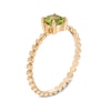 Thumbnail Image 3 of 5.0mm Peridot Bead Shank Ring in 10K Gold - Size 7