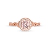 Thumbnail Image 3 of Cherished Promise Collection™ Champagne Garnet and 1/20 CT. T.W. Diamond Vintage-Style Promise Ring in 10K Rose Gold