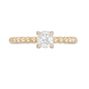 Thumbnail Image 4 of 5.0mm White Topaz Bead Shank Ring in 10K Gold - Size 7