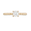 Thumbnail Image 3 of 5.0mm White Topaz Bead Shank Ring in 10K Gold - Size 7