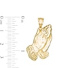 Thumbnail Image 2 of Diamond-Cut Praying Hands Necklace Charm in 10K Gold
