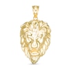 Thumbnail Image 1 of Diamond-Cut Lion Head Necklace Charm in 10K Gold
