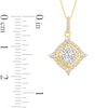 Thumbnail Image 2 of 3/4 CT. T.W. Composite Diamond Tilted Square Frame Pendant in 14K Gold