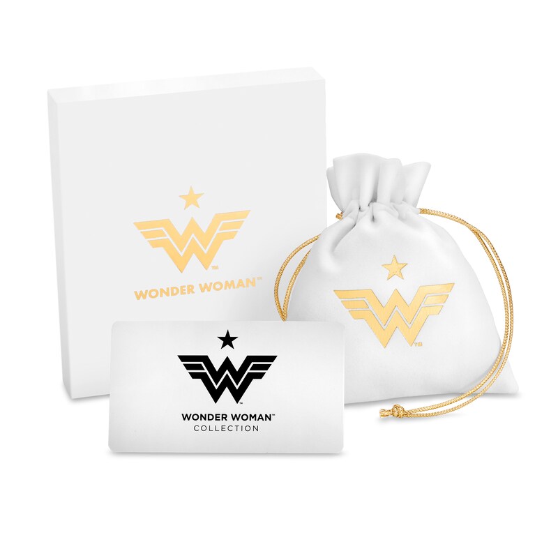 Main Image 4 of Wonder Woman™ Collection 1/20 CT. T.W. Champagne Diamond Cheetah Pendant in 10K Gold and Black Rhodium