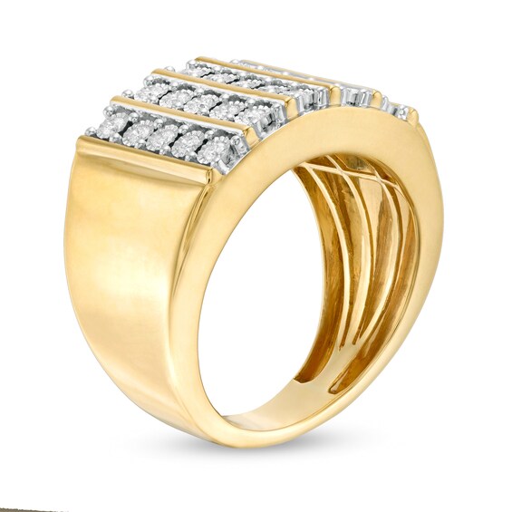 1/2 CT. T.w. Diamond Vertical Five Row Ring in 10K Gold