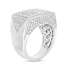 Thumbnail Image 2 of 3-1/2 CT. T.W. Composite Diamond Rectangle Top Geometric Signet Ring in 10K White Gold