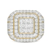 Thumbnail Image 3 of Men's 5 CT. T.W. Square Multi-Diamond Double Frame Signet Ring in 10K Gold