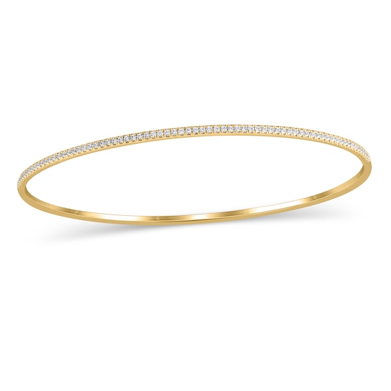 1/2 CT. T.w. Diamond Line Bangle in 10K Gold - 7.5"