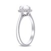 Thumbnail Image 3 of 8.0mm Cabochon Opal and 1/15 CT. T.W. Diamond Frame Ring in Sterling Silver