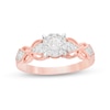 Thumbnail Image 0 of 1/3 CT. T.W. Diamond Butterfly-Sides Vintage-Style Engagement Ring in 10K Rose Gold