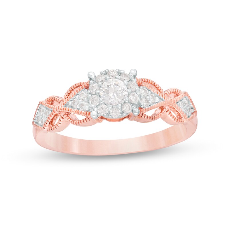 Monogram Infini Engagement Ring, Pink Gold And Diamonds - Categories Q9M33I