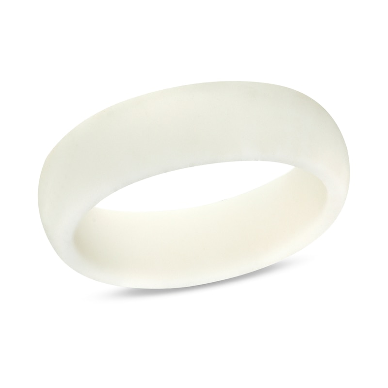 Main Image 1 of 6.0mm Comfort-Fit Wedding Band in White Silicone