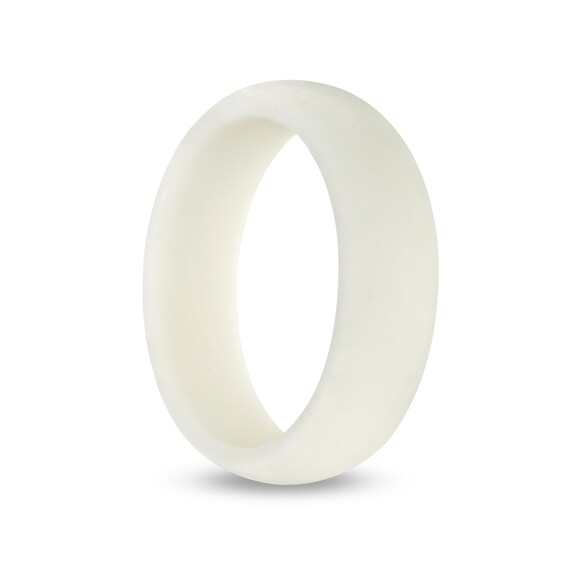 6.0mm Comfort-Fit Wedding Band in White Silicone