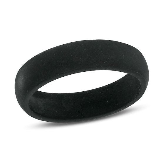 6.0mm Comfort-Fit Wedding Band Black Silicone
