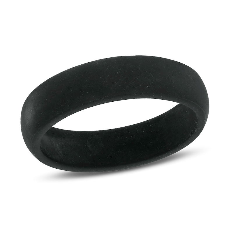 Main Image 1 of 6.0mm Comfort-Fit Wedding Band in Black Silicone