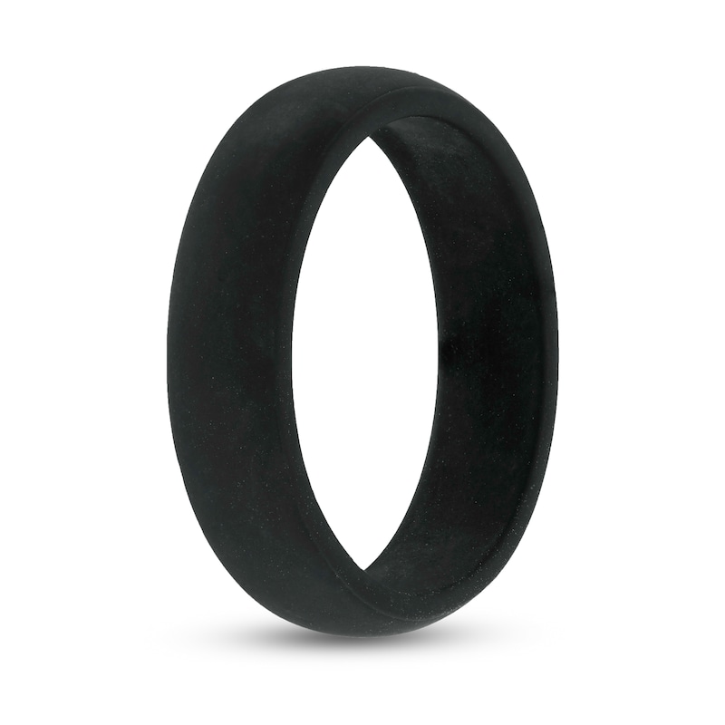 Main Image 3 of 6.0mm Comfort-Fit Wedding Band in Black Silicone