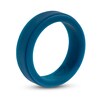 Thumbnail Image 2 of Men's 7.0mm Stepped Edge Comfort-Fit Wedding Band in Blue Silicone