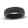 Thumbnail Image 1 of 7.0mm Stepped Edge Comfort-Fit Wedding Band in Grey Silicone