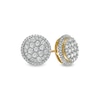 Thumbnail Image 1 of 1 CT. T.W. Composite Diamond Frame Two Tier Stud Earrings in 10K Gold