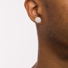Thumbnail Image 2 of 1 CT. T.W. Composite Diamond Frame Two Tier Stud Earrings in 10K Gold