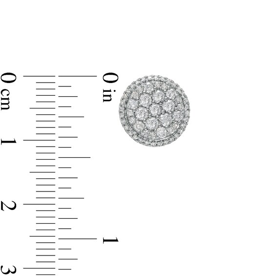 1 CT. T.w. Composite Diamond Frame Two Tier Stud Earrings in 10K Gold