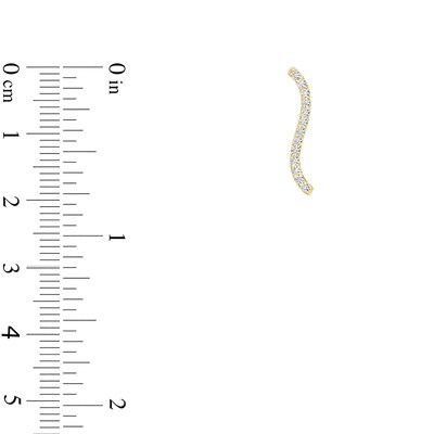 1 2 ct t w diamond wavy bar stud earrings in 10k gold zales