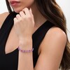 Thumbnail Image 2 of Checkerboard Rose de France Amethyst Graduated Bead Bracelet with a 10K Gold Clasp - 7.25"
