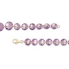 Thumbnail Image 3 of Checkerboard Rose de France Amethyst Graduated Bead Bracelet with a 10K Gold Clasp - 7.25"