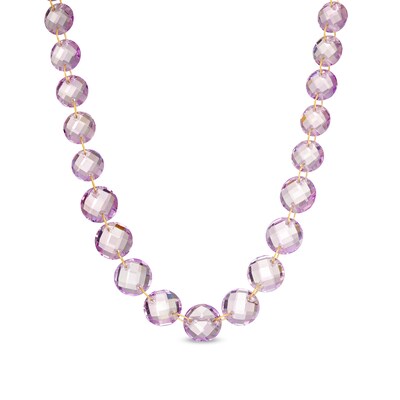 Garnet and Jade Graduated Bead Necklace Rose Quartz