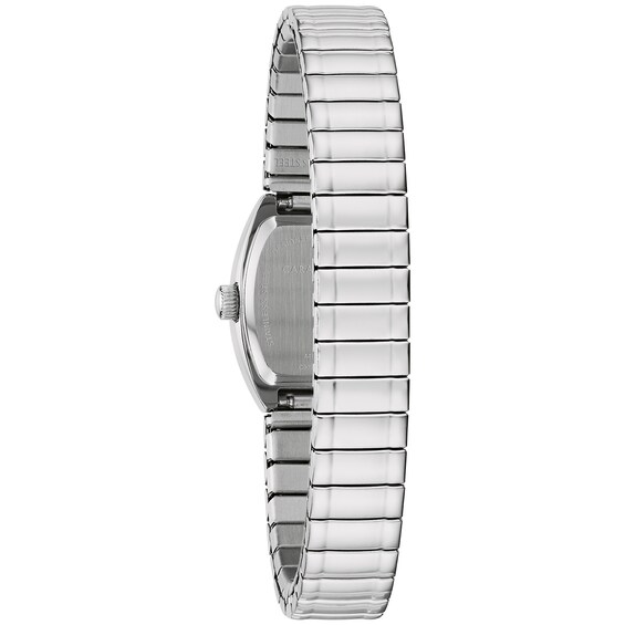 Ladies' Caravelle by Bulova Expansion Watch with Tonneau Silver-Tone Dial (Model: 43L218) Ladies' Caravelle by Bulova Expansion Watch with Tonneau Silver-Tone Dial (Model: 43L218)